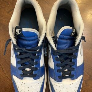 Nike Dunks Men's Blue and White Athletic Sneakers